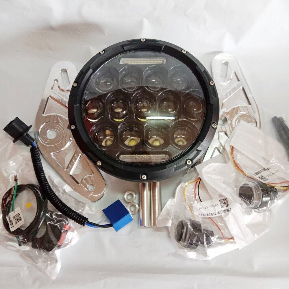 LED Headlight Light Front Fit For Honda MSX125 MSX SF Grom CNC Aluminum Round