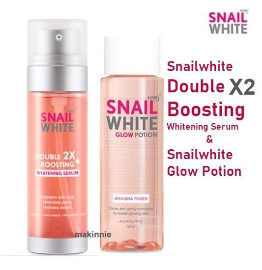 Snailwhite Set Glow Potion & Double X2 Boosting Serum moisture bouncy skin clear