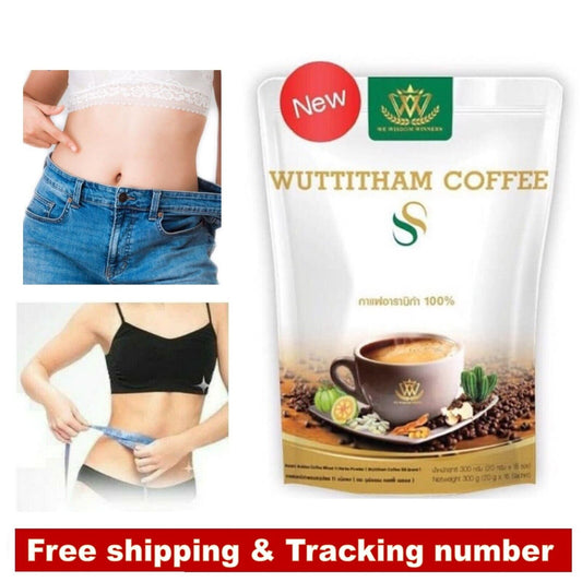 Wuttitham Instant Coffee Mix Herbs Weight Loss Slim Drink 15 Sachet / Pack