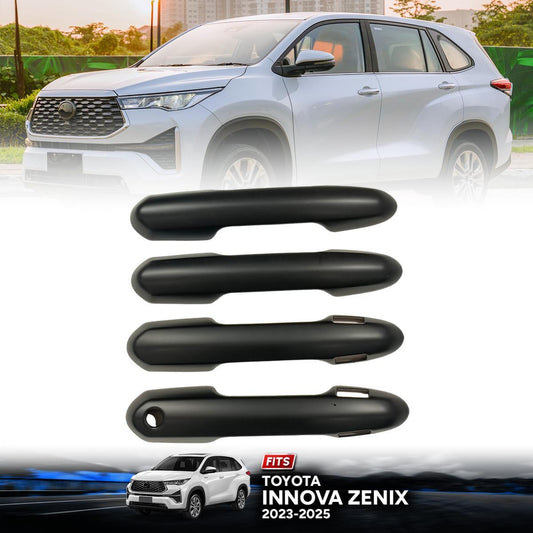 Set Door Handle Cover Matte Black 4 PCs For Toyota Innova AG10 MPV 2023-2025