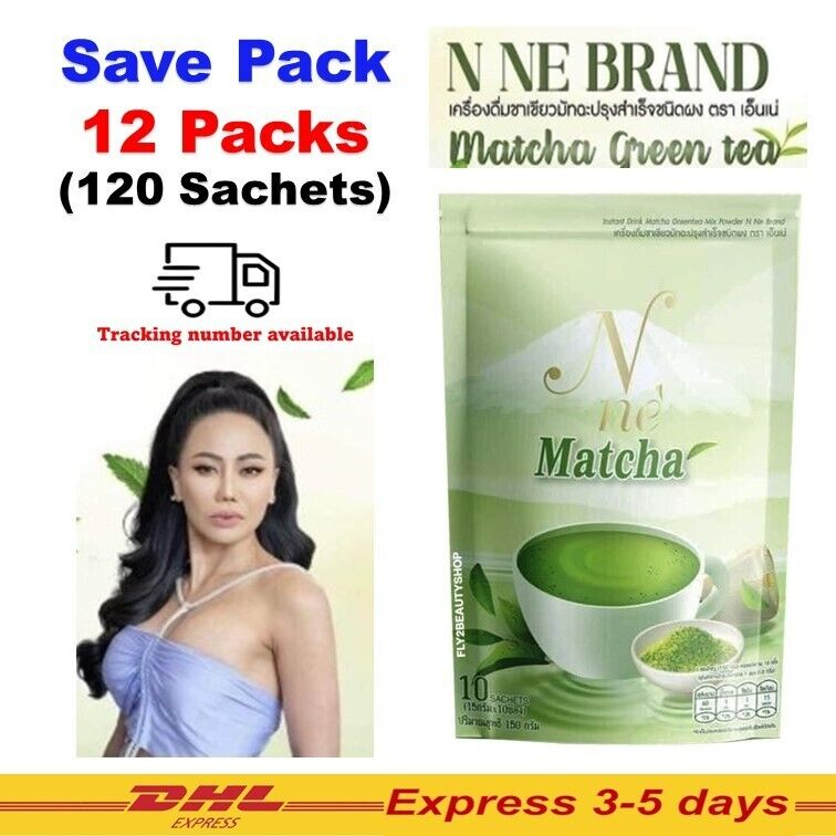 12 x N Ne Matcha Green Tea Instant Powder Drink Mix Low Calorie Help Excretion