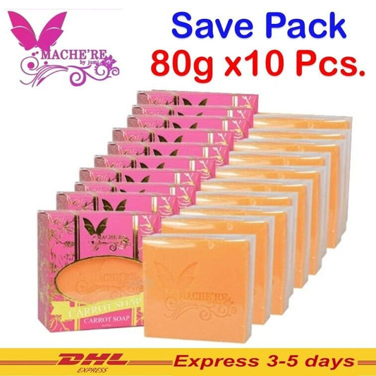 10X Mache're Carrot Facial Soap Extract Fruit Acids make your Skin Aura Radiance